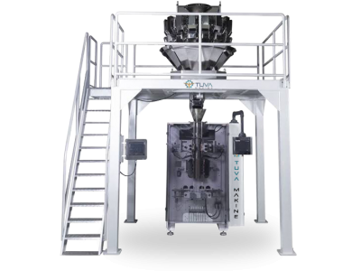 Dikey Paketleme Makinası, Otomatik Terazili, Volumetrik, Vidalı Dolum