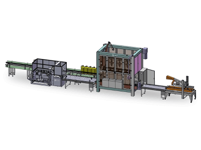 Üç Kafalı Robot Koli Dolum Hattı
