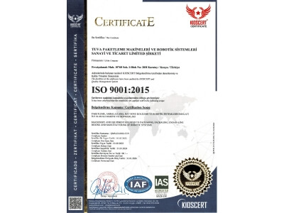 TUVA PAKETLEME ISO9001